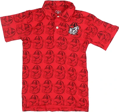 Wes & Willy Boys' University of Georgia Allover Print Polo Shirt