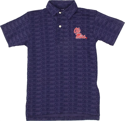 Wes & Willy Boys' University of Mississippi Allover Print Polo Shirt