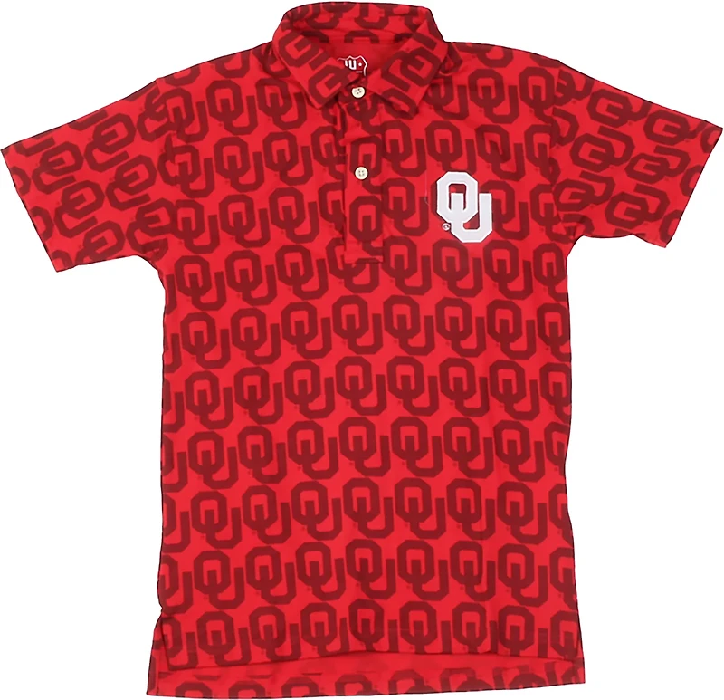 Wes & Willy Boys' University of Oklahoma Allover Print Polo Shirt