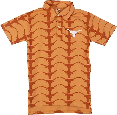 Wes & Willy Boys' University of Texas Allover Print Polo Shirt