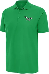 Antigua Men's Philadelphia Eagles Legacy Pique Short Sleeve Polo Shirt