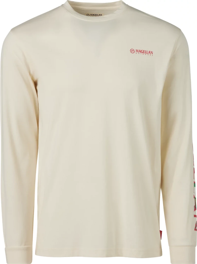Magellan Outdoors Men's Grotto Falls Holiday Illustrations Long Sleeve T-shirt