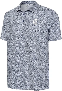 Antigua Men's Chicago Cubs Field Ditsy Polo Shirt