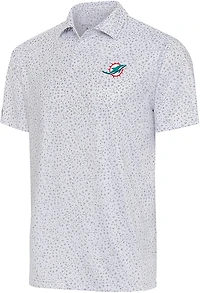 Antigua Men's Miami Dolphins Motion Short Sleeve Polo Shirt