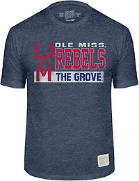 WILDCAT RETRO Men's Ole Miss Block Mascot T-shirt
