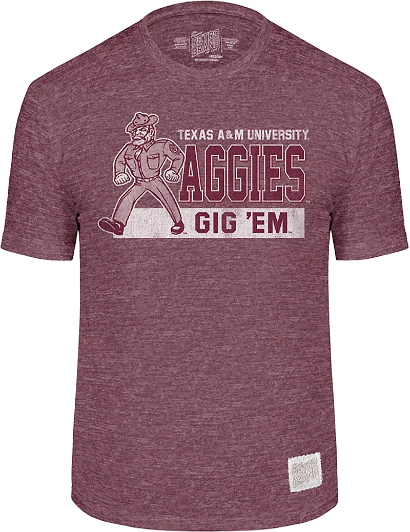 WILDCAT RETRO Men's Texas A&M Block Mascot T-shirt