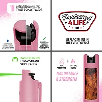 Guard Dog Security Quick Action Hard Case Pepper Spray with Belt Clip