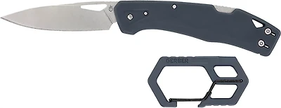 Gerber LST Urban Blue Folding Knife and Carabiner Combo