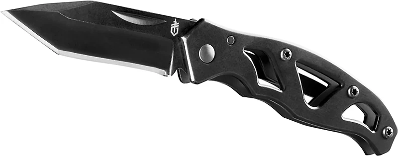 Gerber Paraframe Tanto Black Folding Knife and Shard Black Combo