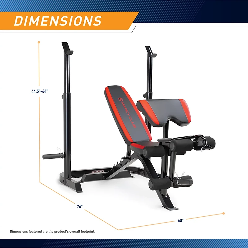 Marcy 2-Piece Olympic Weight Bench with Leg Developer