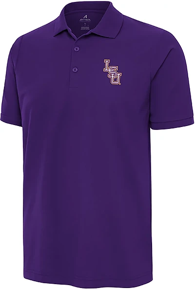 Antigua Men's LSU Tigers Baseball Logo Legacy Pique Polo Shirt