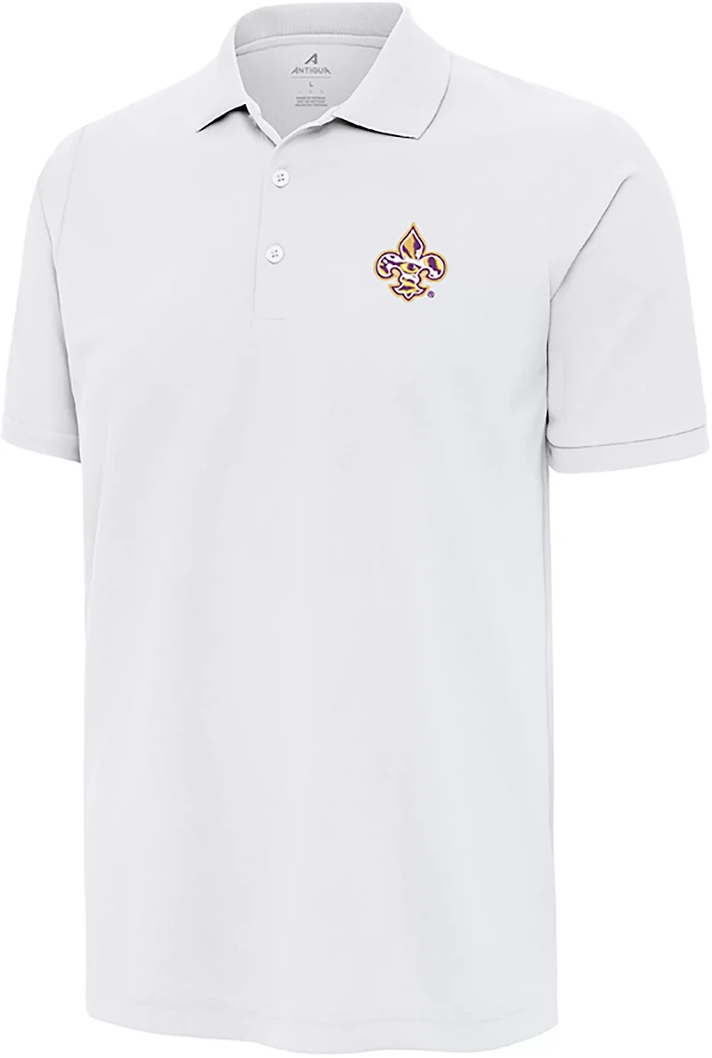 Antigua Men's LSU Tigers Fleur De Lis Eye Legacy Pique Polo Shirt
