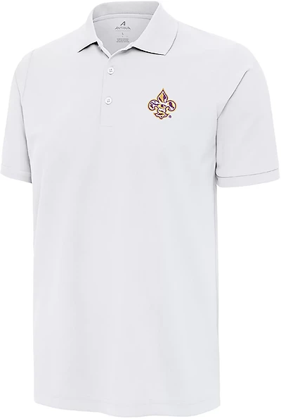 Antigua Men's LSU Tigers Fleur De Lis Eye Legacy Pique Polo Shirt