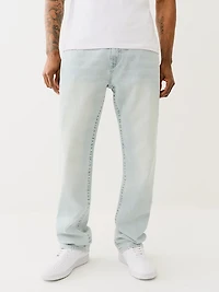 True Religion Men's Ricky Straight Big T Flap Denim Jeans