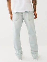 True Religion Men's Ricky Straight Big T Flap Denim Jeans