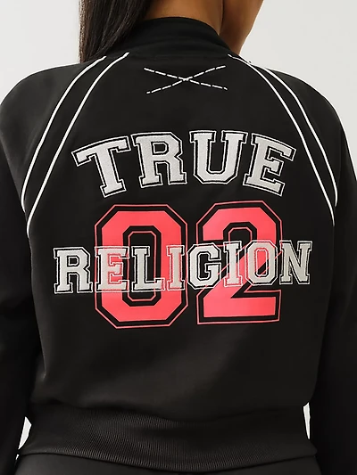 True Religion Women's Sporty Shrunken Track Jacket