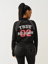 True Religion Women's Sporty Shrunken Track Jacket