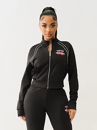 True Religion Women's Sporty Shrunken Track Jacket