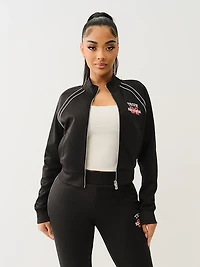 True Religion Women's Sporty Shrunken Track Jacket