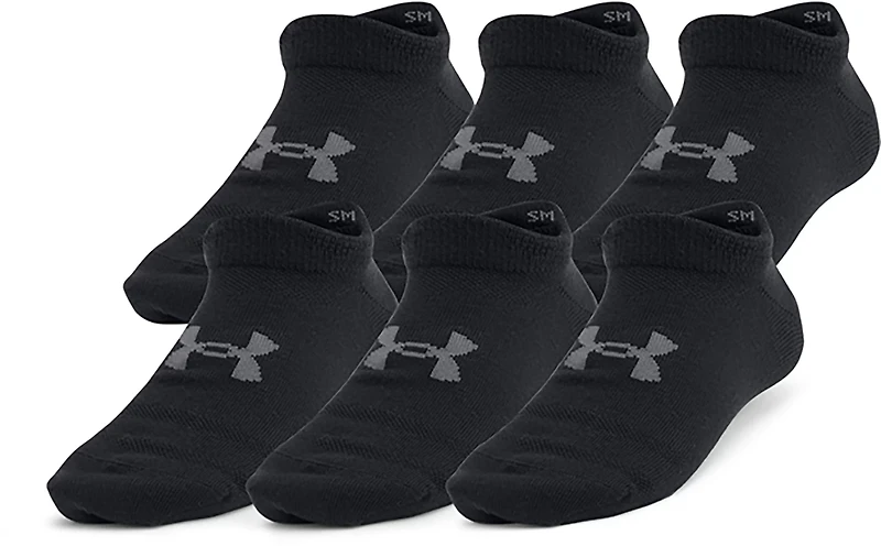 Under Armour Kids' Essential No-Show Socks 6-Pack