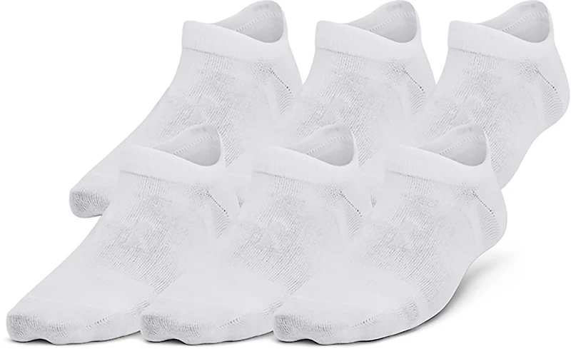 Under Armour Kids' Essential No-Show Socks 6-Pack
