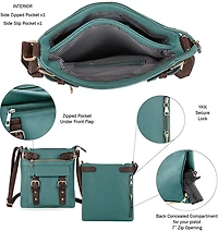 Jessie & James Hannah Concealed Carry Lock and Key Crossbody Bag