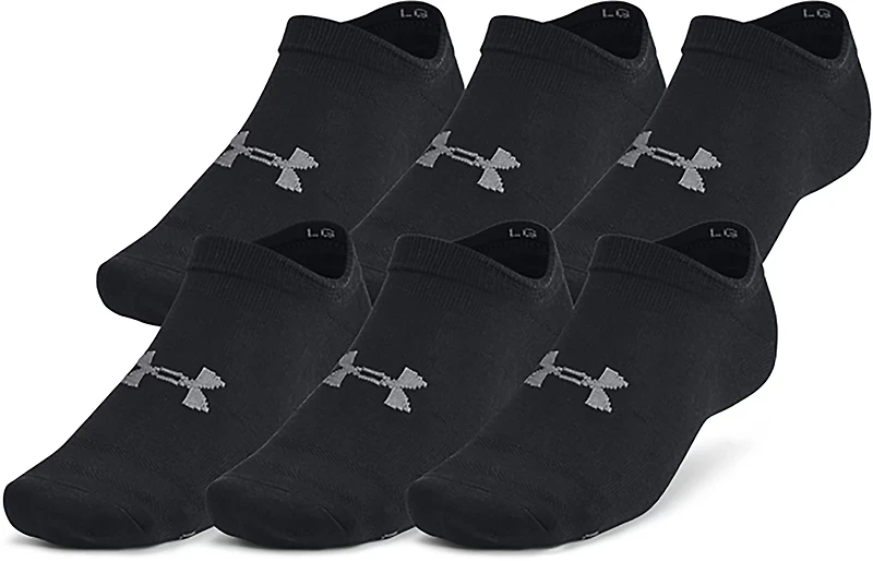 Under Armour Essential No Show Socks 6-Pack