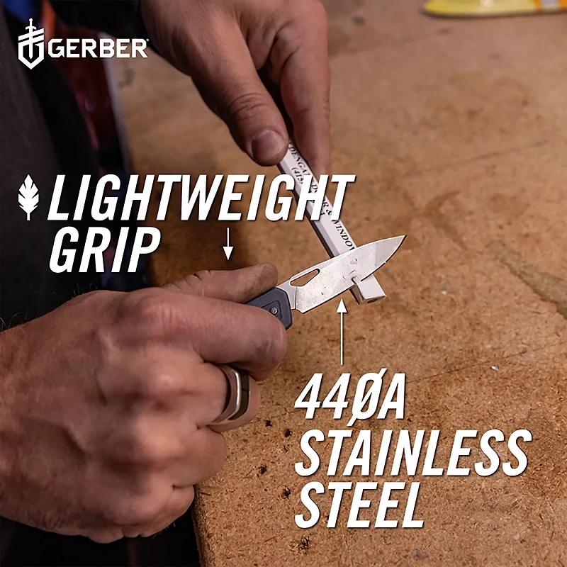 Gerber LST Urban Blue Folding Knife and Carabiner Combo