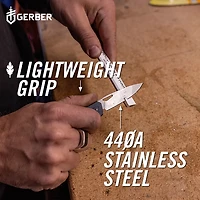 Gerber LST Urban Blue Folding Knife and Carabiner Combo