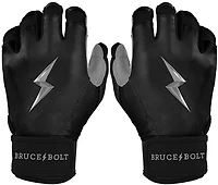 BRUCE BOLT Kids' CHROME Series Short Cuff Batting Baseball Gloves