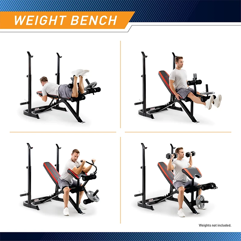 Marcy 2-Piece Olympic Weight Bench with Leg Developer