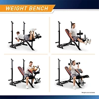 Marcy 2-Piece Olympic Weight Bench with Leg Developer