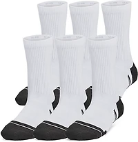 Under Armour Kids' Performance Tech Crew Socks 6-Pack