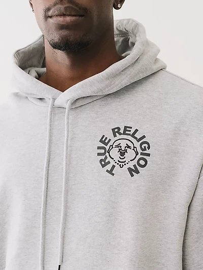 True Religion Men's Buddha Face Pullover Hoodie