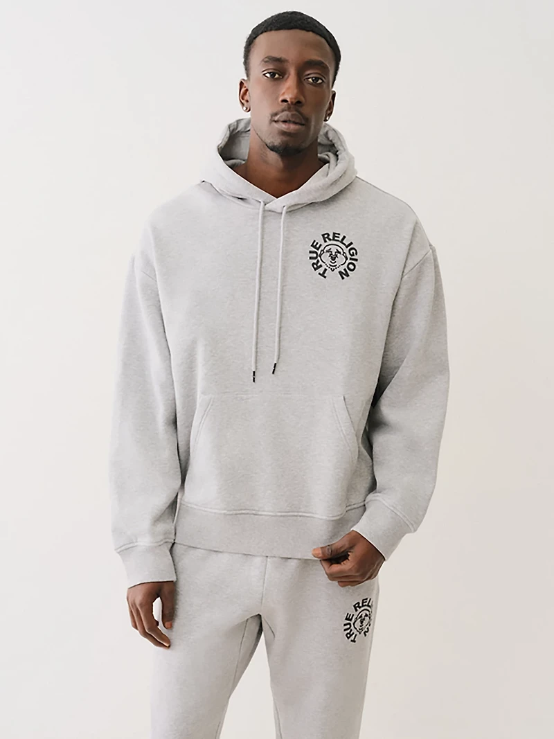 True Religion Men's Buddha Face Pullover Hoodie