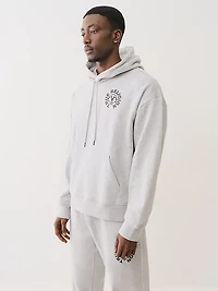 True Religion Men's Buddha Face Pullover Hoodie