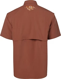 Magellan Outdoors Men's Hispanic Heritage Flores Marron Guayabera Shirt