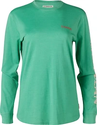 Magellan Outdoors Women's Grotto Falls Holiday Deer Scene Long Sleeve T-shirt