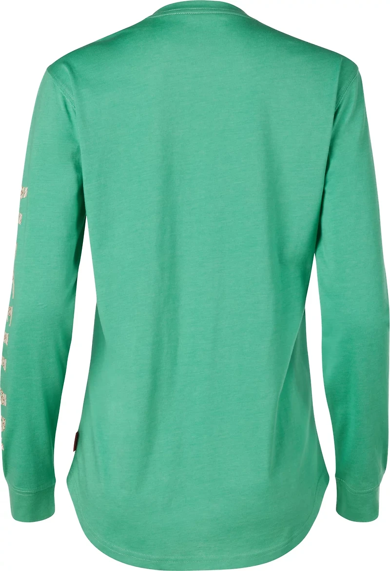 Magellan Outdoors Women's Grotto Falls Holiday Deer Scene Long Sleeve T-shirt