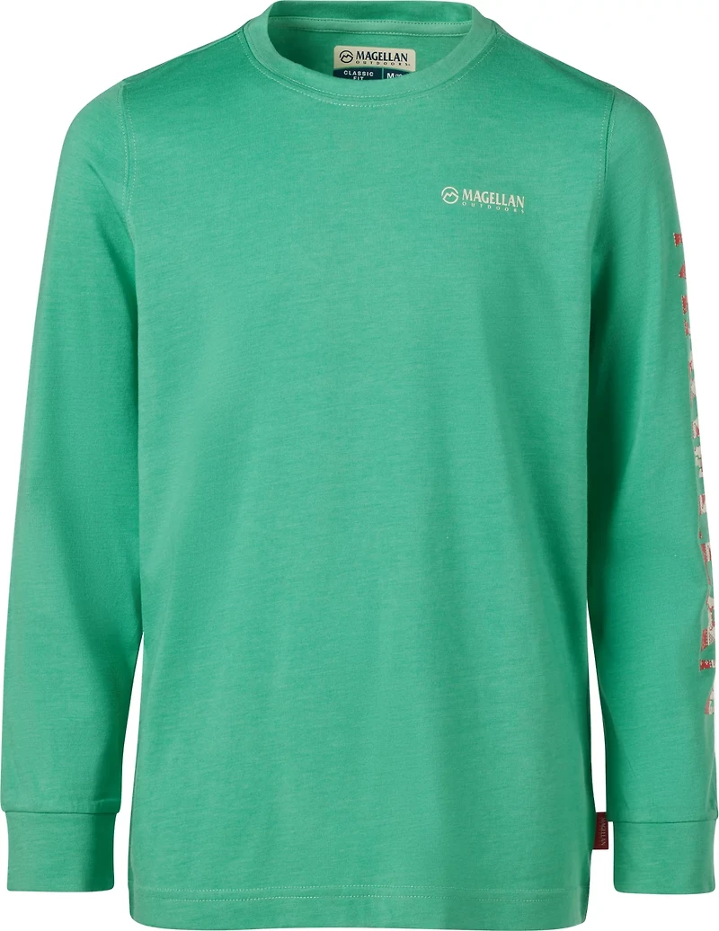 Magellan Outdoors Boys' Grotto Falls Holiday Deer Stand Long Sleeve T-shirt