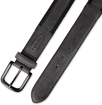 Columbia Sportswear Men's 35mm Fabric with Leather Overlay Belt