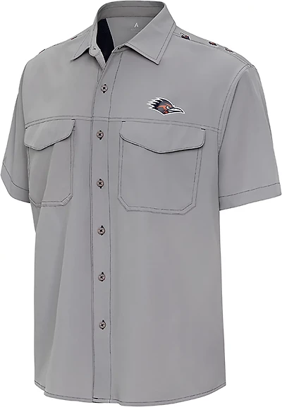 Antigua Men's University of Texas at San Antonio Scatter Print Button Down Shirt
