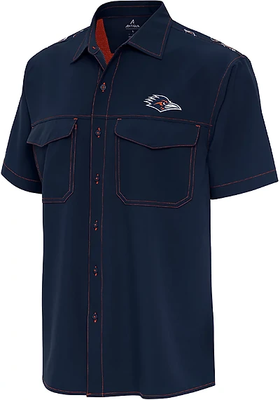 Antigua Men's University of Texas at San Antonio Scatter Print Button Down Shirt