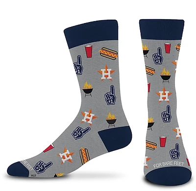 For Bare Feet Adults' Astros Tailgate Dress Trouser Socks