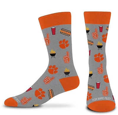 For Bare Feet Adults' Clemson Tailgate Dress Trouser Socks