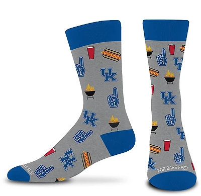 For Bare Feet Adults' Kentucky Tailgate Dress Trouser Socks