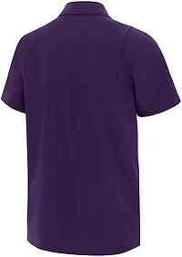 Antigua Boys' LSU Tigers Game Day Short Sleeve Fishing Shirt