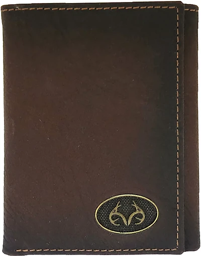 Realtree Burnished Edge Trifold Antler Wallet with ID Window