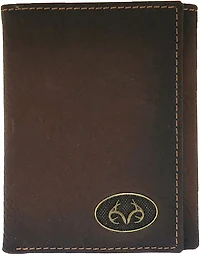 Realtree Burnished Edge Trifold Antler Wallet with ID Window