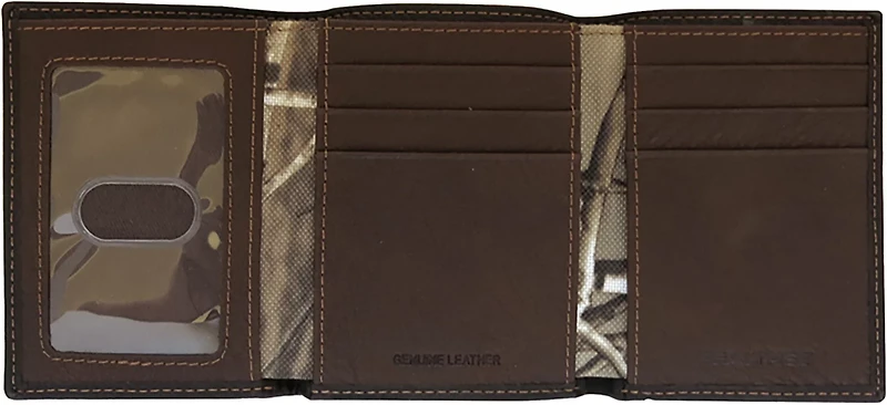 Realtree Burnished Edge Trifold Antler Wallet with ID Window